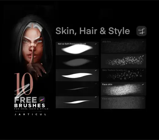 Free Skin & Hair Procreate Brushes — Procreate brush