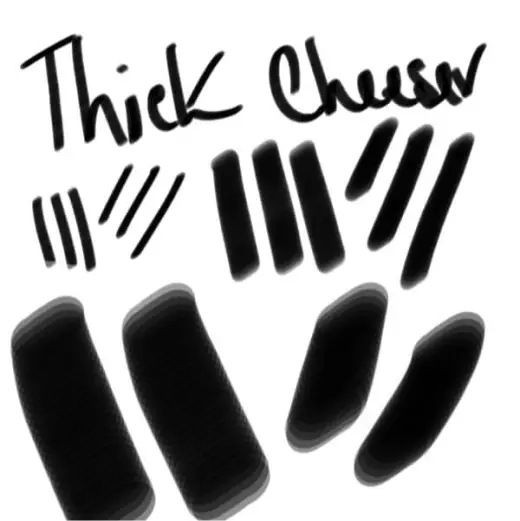 Thick Cheeser – Brush for Procreate — Procreate brush