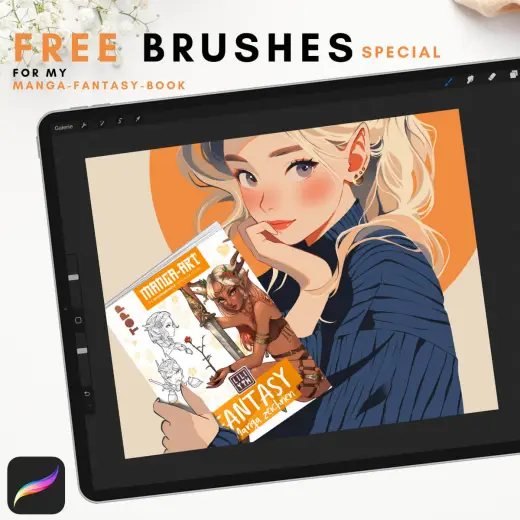 Brushes for my Book: Manga zeichnen – Fantasy — Procreate brush