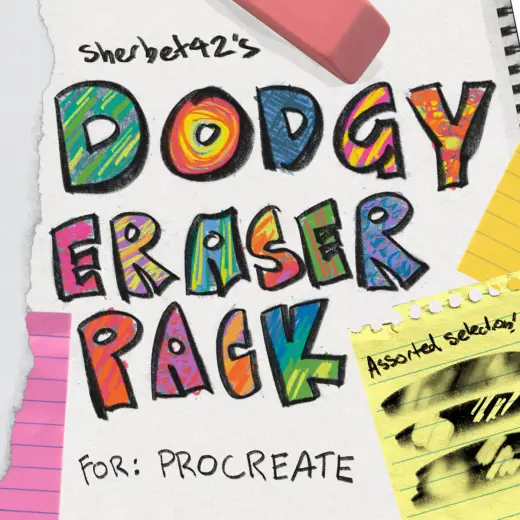 Dodgy Eraser Pack for Procreate — Procreate brush