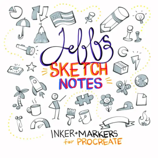 Jeff’s SketchNotes Brushes — Procreate brush