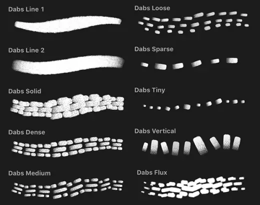 Dabs – brushes — Procreate brush
