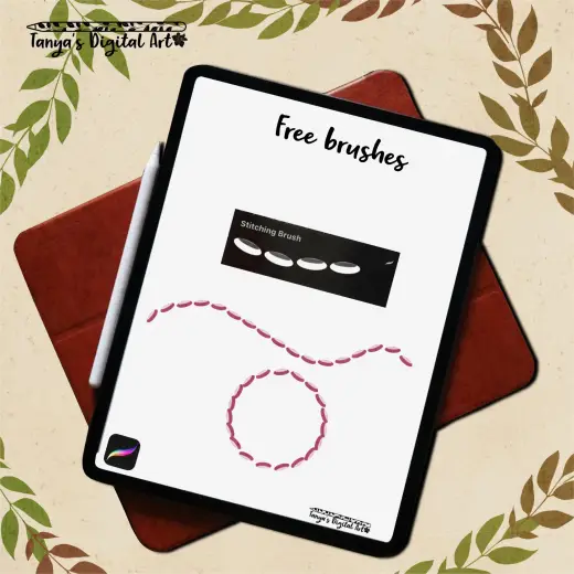 FREE stitching brush for Procreate — Procreate brush