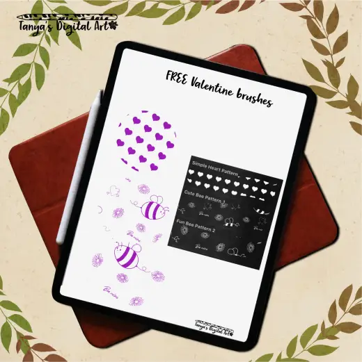 Free Valentine patterns brushes for Procreate — Procreate brush