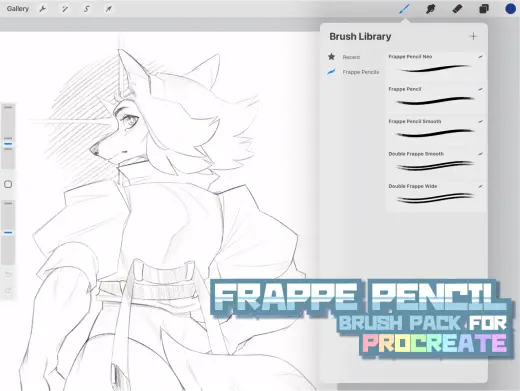Frappe Pencil – Brush pack for Procreate — Procreate brush