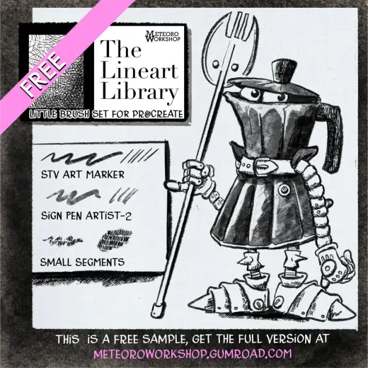 The Lineart Library: Free Little Brush set — Procreate brush