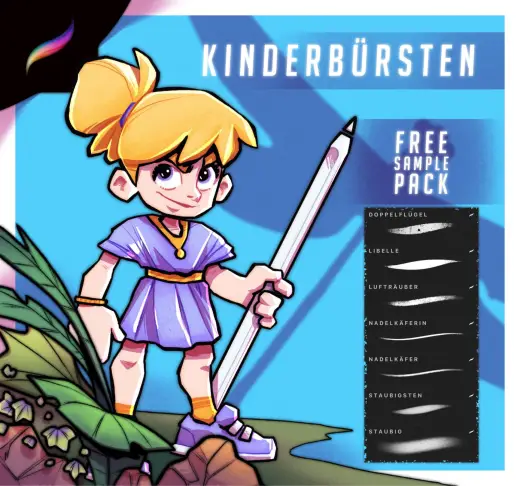 KINDERBÜRSTEN / FREE SAMPLE PACK — Procreate brush