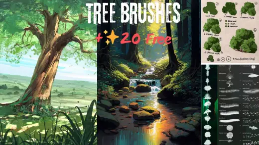 Free Procreate Tree Brushes: Enhance Your Artwork with 20 Unique Designs — Procreate brush