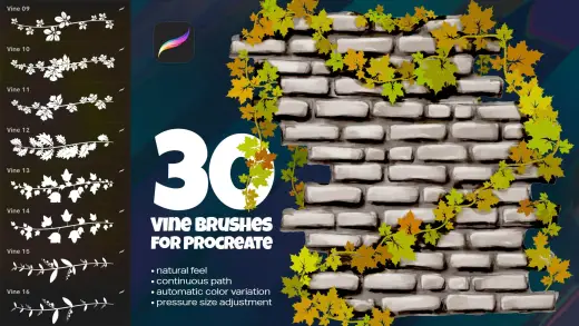 Vine Brush for Procreate — Procreate brush