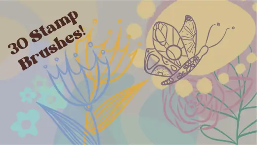 Abstract Boho Stamp Brushes for Procreate Free — Procreate brush