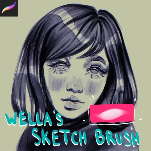 Wella Sketch brush — Procreate brush