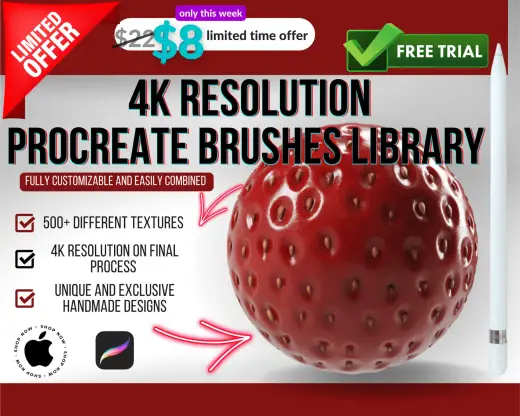 500 Procreate Texture Brushes — Procreate brush