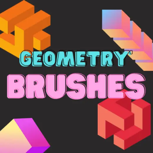 Geometry Texture Brush Pack for Procreate — Procreate brush