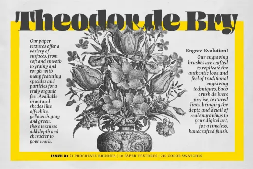 Theodor de Bry Procreate Kit — Procreate brush
