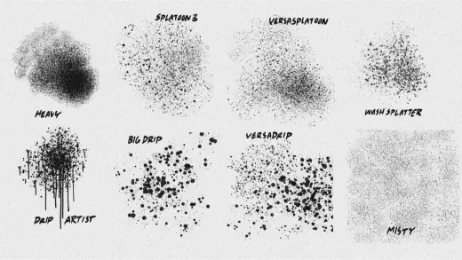 The Splatter Pack — Procreate brush