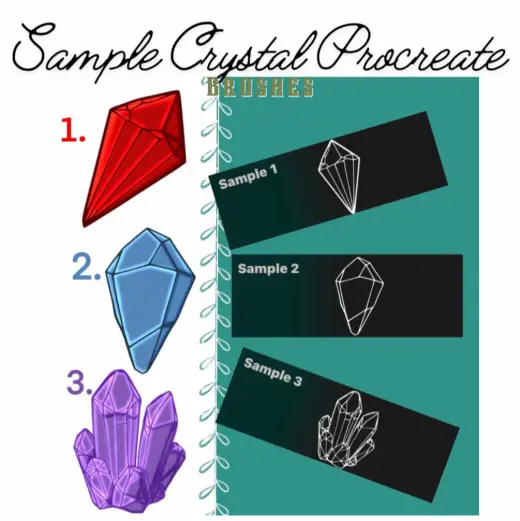 Sample of the Crystals Procreate Brush Set — Procreate brush