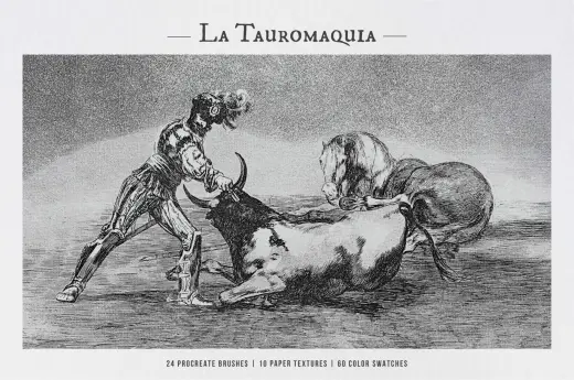 La Tauromaquia Procreate Kit — Procreate brush