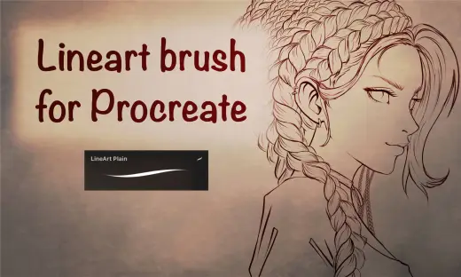 Lineart brush for Procreate — Procreate brush