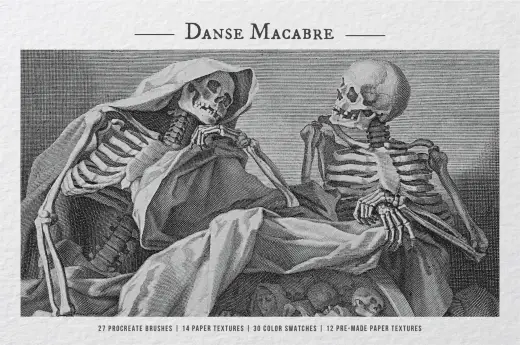 The Danse Macabre Procreate Kit — Procreate brush