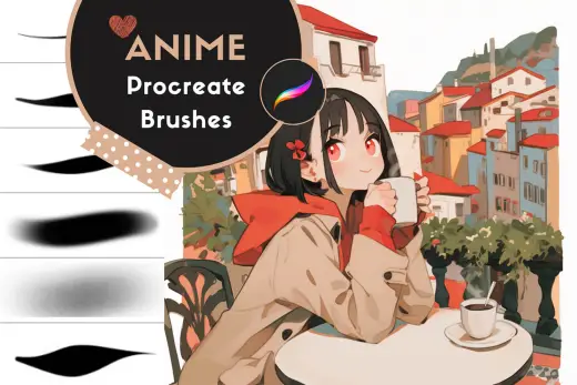 FREE Procreate Brushes: Anime Artistry, Brushes for Sketching, Lineart, Characters, Nature, and Special Effects — Procreate brush