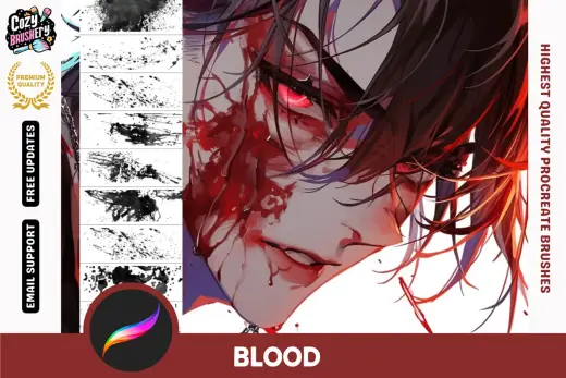 FREE blood brushes, Procreate Brushes and Stamps — Procreate brush