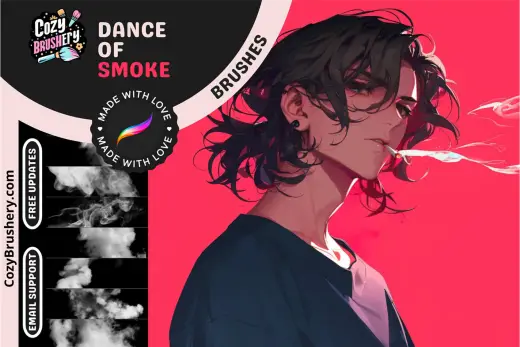 FREE smoke brushes, Procreate Brushes — Procreate brush