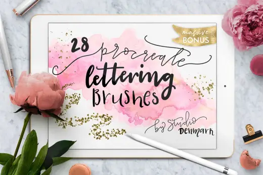 [Paid] Procreate Lettering Brushes + Bonus — Procreate brush