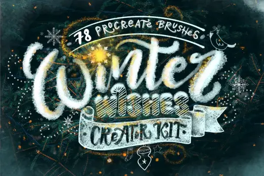 [Paid] Winter Wishes Creator Kit — Procreate brush
