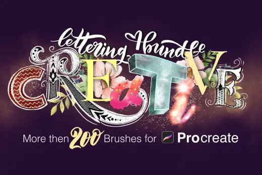 [Paid] Lettering Modern Art Bundle — Procreate brush