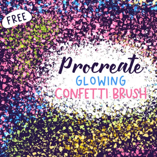 Free Procreate Glowing Confetti Brush — Procreate brush