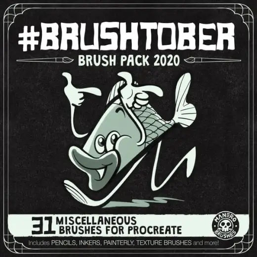 #BRUSHTOBER 2020 Brush Pack for Procreate — Procreate brush