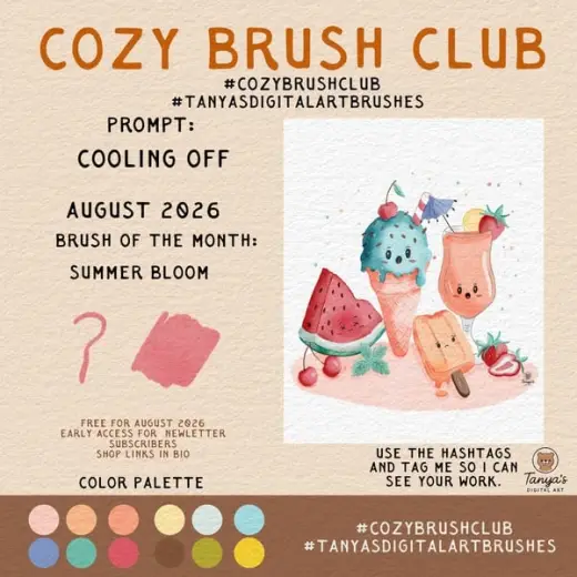 The Cozy Brush club - Public release — Procreate brush