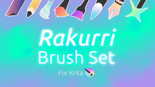 Rakurri Brush Set V2 - Free Krita Brushes 😁 — Krita brush