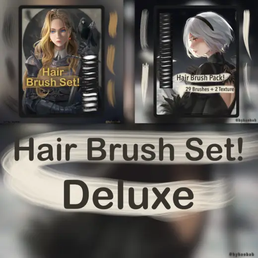 Deluxe Hair Brush Set for Procreate! — Procreate brush