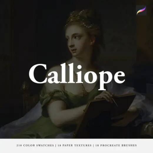 Calliope Procreate Brushes, Color Swatches and Paper Textures — Procreate brush