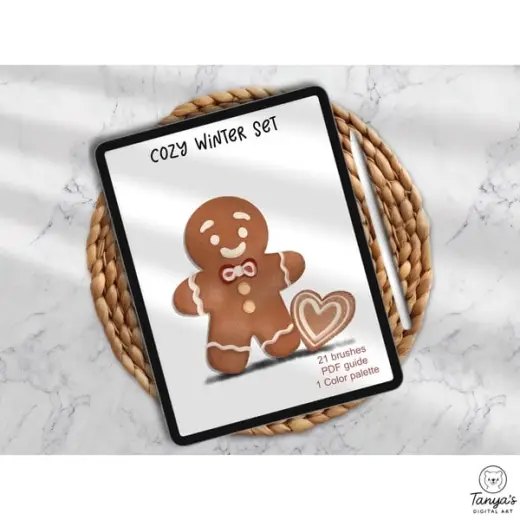 Cozy winter brush set - free sample available — Procreate brush
