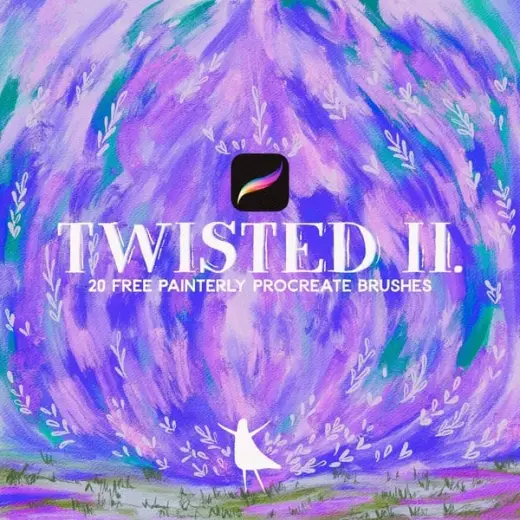 Twisted Vol. 2. - Another 20 free procreate brushes - paint, pastel, pencil, ink! — Procreate brush