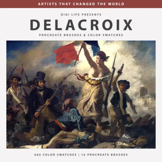Eugène Delacroix's Procreate Brushes & Color Swatches — Procreate brush