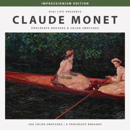 Claude Monet Procreate Brushes & Color Swatches — Procreate brush