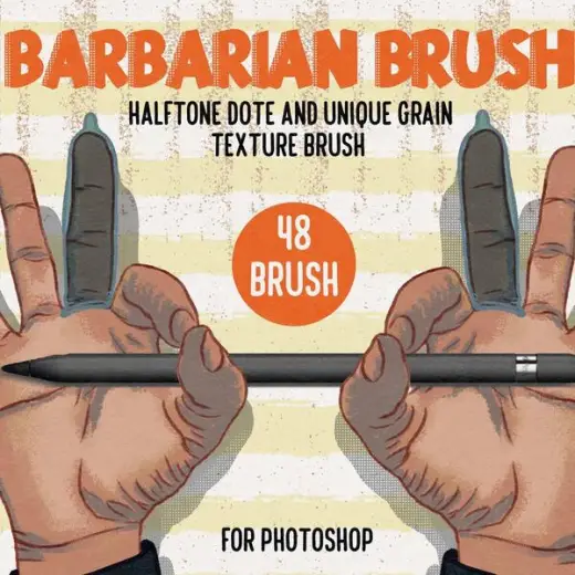 Halftoner & Retro Brush by Barbarepublic — Photoshop brush
