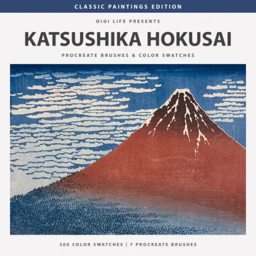 Hokusai Procreate Brushes & Color Swatches — Procreate brush