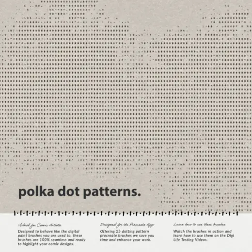 Polka Dot Pattern Procreate Brushes — Procreate brush