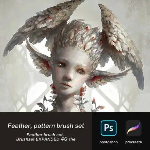 Feather brushes- Brushset - procreate — Procreate & Photoshop brush