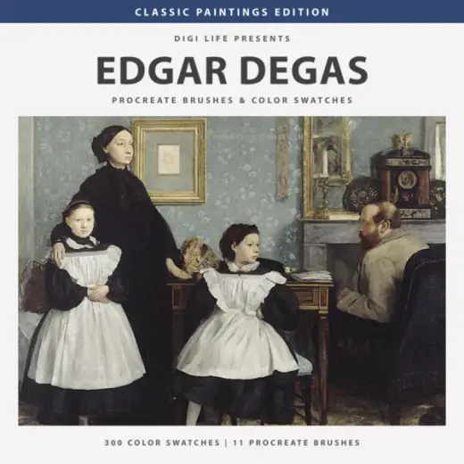 Edgar Degas Procreate Brushes & Color Swatches — Procreate brush