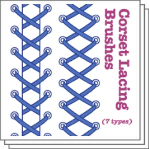 Corset Lacing Brushes|绑带笔刷 — Clip Studio Paint brush