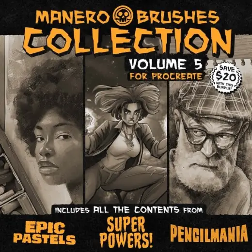 Save 33%! Manero Brushes Collection Vol 5 for Procreate — Procreate brush