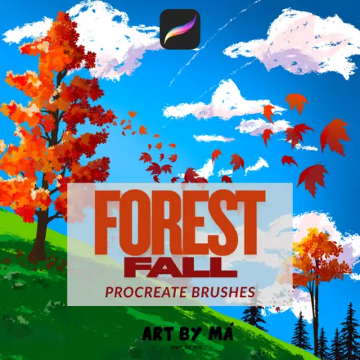 Forest Fall -  Leaves & Nature Brush Set for Procreate ( Free / Full) — Procreate brush