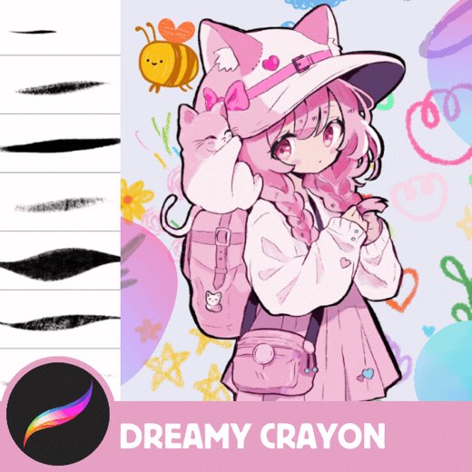 Procreate Crayon Brushes for Anime, Manga, Cartoon, Portrait, Backgrounds Digital Creator Art Sketching, Vintage Illustr — Procreate brush
