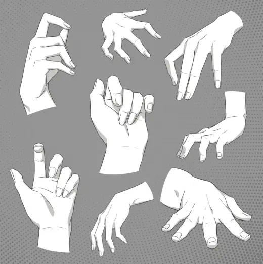 Anatomy Hand Stamps for Artists (Procreate, Photoshop, CSP, Images) — Procreate, Photoshop & Clip Studio Paint brush
