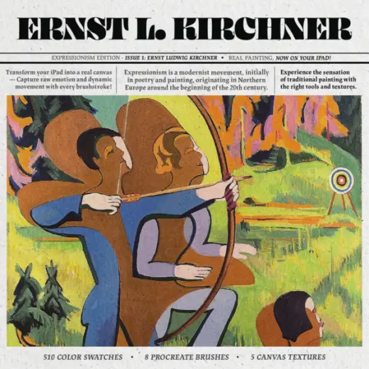 Ernst Ludwig Kirchner Procreate Kit (Procreate Brushes, Color Palettes & Canvas Textures) — Procreate brush
